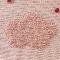 Dave&Bella Toddler Girls Grey Pink Knit hooded Cape-style Sweater Tops