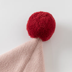 Dave&Bella Toddler Girls Grey Pink Knit hooded Cape-style Sweater Tops