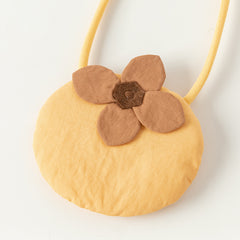 Dave&Bella Toddler Girls Autumn Adorable Orange Princess Mesh Dress(wallet bag)