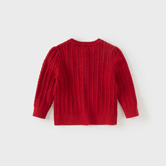 Dave&Bella Girls 2025 Preppy Knit Sweater Cardigans – Versatile & Stylish