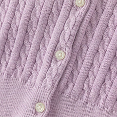 Dave&Bella Girls 2025 Preppy Knit Sweater Cardigans – Versatile & Stylish