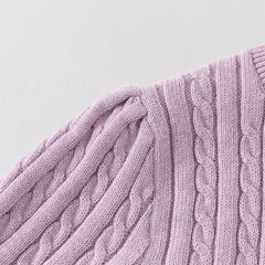 Dave&Bella Girls 2025 Preppy Knit Sweater Cardigans – Versatile & Stylish