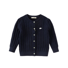 Dave&Bella Girls 2025 Preppy Knit Sweater Cardigans – Versatile & Stylish