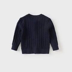 Dave&Bella Girls 2025 Preppy Knit Sweater Cardigans – Versatile & Stylish