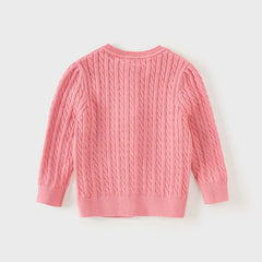 Dave&Bella Girls 2025 Preppy Knit Sweater Cardigans – Versatile & Stylish