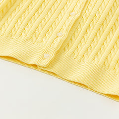 Dave&Bella Girls 2025 Preppy Knit Sweater Cardigans – Versatile & Stylish