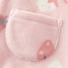 Dave&Bella Baby Girls/Boys Playful Multi-print Soft Fleece One-Pieces Cozy Romper