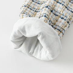 Dave&Bella Toddler Girls Autumn Elegance Grey Blue A-line Party Dress(wallet bag)