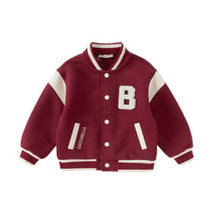 Dave&Bella Toddler Boys Autumn Wine Red Outdoor Jackets