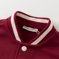 Dave&Bella Toddler Boys Autumn Wine Red Outdoor Jackets