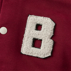 Dave&Bella Toddler Boys Autumn Wine Red Outdoor Jackets