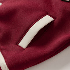 Dave&Bella Toddler Boys Autumn Wine Red Outdoor Jackets