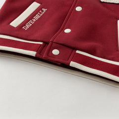 Dave&Bella Toddler Boys Autumn Wine Red Outdoor Jackets