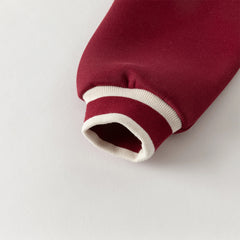 Dave&Bella Toddler Boys Autumn Wine Red Outdoor Jackets