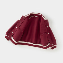 Dave&Bella Toddler Boys Autumn Wine Red Outdoor Jackets