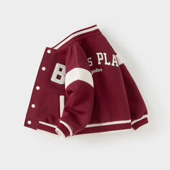 Dave&Bella Toddler Boys Autumn Wine Red Outdoor Jackets