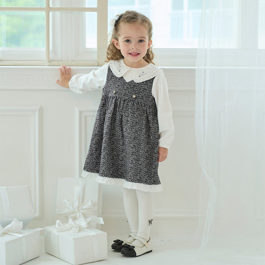 Dave&Bella Girls Autumn Navy Blue Noble Princess Toddler Dress