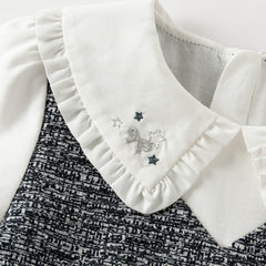 Dave&Bella Girls Autumn Navy Blue Noble Princess Toddler Dress