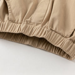 Dave&Bella Boys Autumn Cotton Khaki Casual Drawstring Cargo Pants
