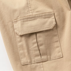 Dave&Bella Boys Autumn Cotton Khaki Casual Drawstring Cargo Pants