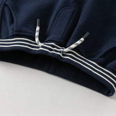 Dave&Bella Boys Autumn Casual Sport Navy Blue Drawstring Joggers Pants