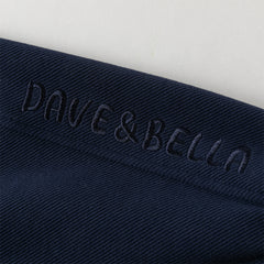 Dave&Bella Boys Autumn Casual Sport Navy Blue Drawstring Joggers Pants