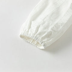 Dave&Bella Girls Autumn Cotton Doll Collar Elegance White Blouse T-shirt Top