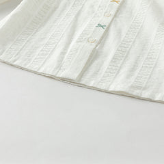 Dave&Bella Girls Autumn Cotton Doll Collar Elegance White Blouse T-shirt Top