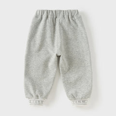 Dave&Bella Toddler Boys Autumn Outdoor Grey Sports Drawstring Pants