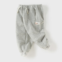 Dave&Bella Toddler Boys Autumn Outdoor Grey Sports Drawstring Pants