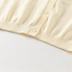 Dave&Bella Girls Autumn Vivid Cotton Yellowr Long-sleeved Cardigan Coats