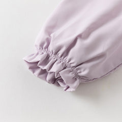 Dave&Bella Girls Autumn Purple Outwear Long Sleeve Sweet Warm Hooded Coat