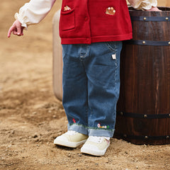 Dave&Bella Toddler Girls Autumn Denim Blue Jeans Pants