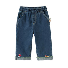 Dave&Bella Toddler Girls Autumn Denim Blue Jeans Pants