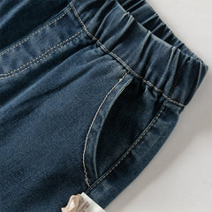 Dave&Bella Toddler Girls Autumn Denim Blue Jeans Pants