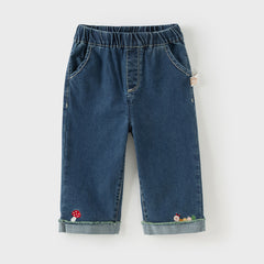 Dave&Bella Toddler Girls Autumn Denim Blue Jeans Pants