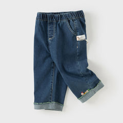 Dave&Bella Toddler Girls Autumn Denim Blue Jeans Pants