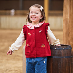 Dave&Bella Girls Autumn Adorable Cotton Outdoor Sleeveless Vests Top