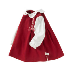 Dave&Bella Toddler Girls Charming Red Doll-collar A-line Princess Dress