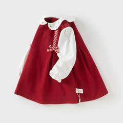 Dave&Bella Toddler Girls Autumn Red A-line Princess Dress