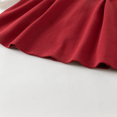 Dave&Bella Toddler Girls Autumn Red A-line Princess Dress