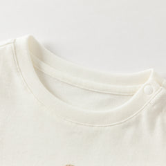 Dave&Bella Girls Autumn Cotton White Classic T-shirts Top