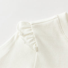 Dave&Bella Girls Autumn Cotton White Classic T-shirts Top