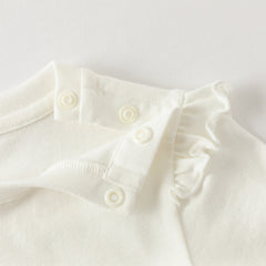 Dave&Bella Girls Autumn Cotton White Classic T-shirts Top