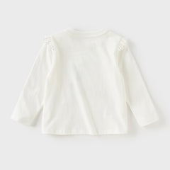 Dave&Bella Girls Autumn Cotton White Classic T-shirts Top