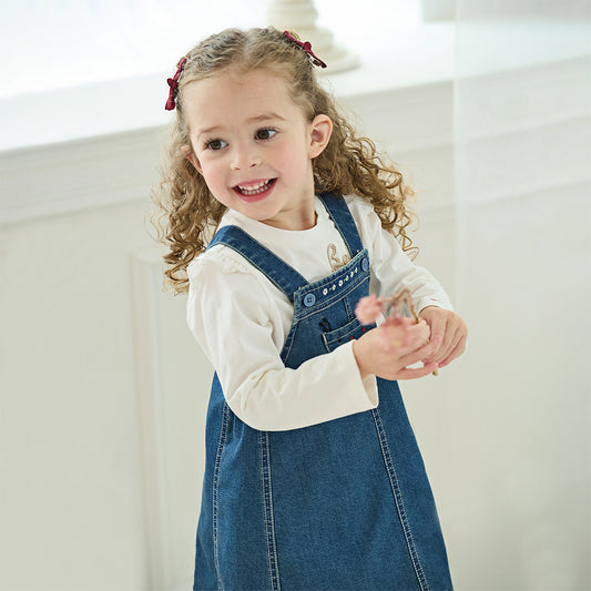 Dave&Bella Girls Autumn Cotton White Classic T-shirts Top