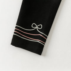 Dave&Bella Toddler Girls Autumn Black Slim Fit Stretch Leggings Pants