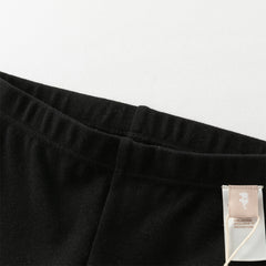 Dave&Bella Toddler Girls Autumn Black Slim Fit Stretch Leggings Pants