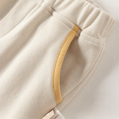 Dave&Bella Boys Autumn Leisure Smoke Blue Hooded Sweatshirt Top Pants Set