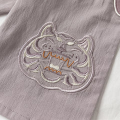 Dave&Bella Boys Autumn Chinese Style Cotton Casual T-shirt Pant Set